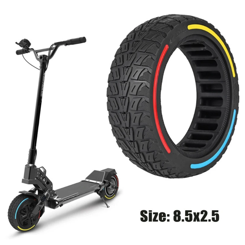 2Pcs 8.5 Inch Scooter Solid Tire 8.5X2.5 Solid Honeycomb Shock Absorption Colorful Compatible For Dualtron Mini Accessories