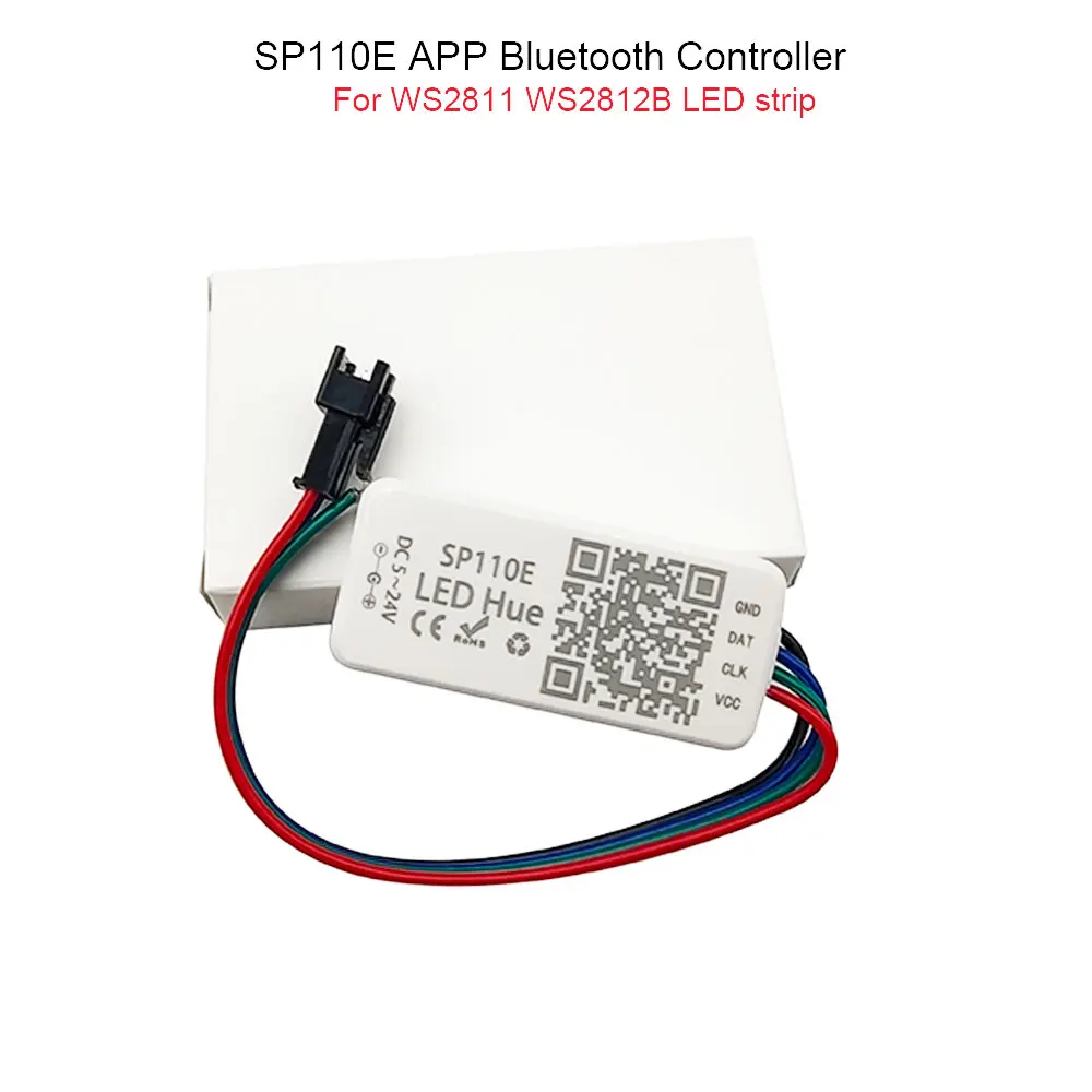 SP110E Bluetooth Controller WS2811 WS2812B LED RGB Individually Addressable Light Controller ,WS2811 WS2812 Strip Light  DC5-24V