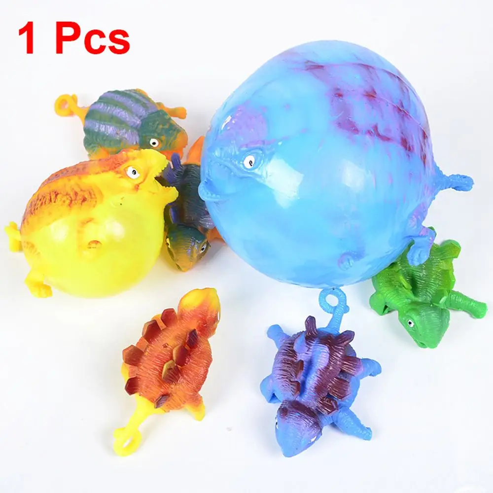 Inflável soprar ansiedade engraçado alívio do estresse criança animal brinquedo balão espremer bola soprando dinossauro