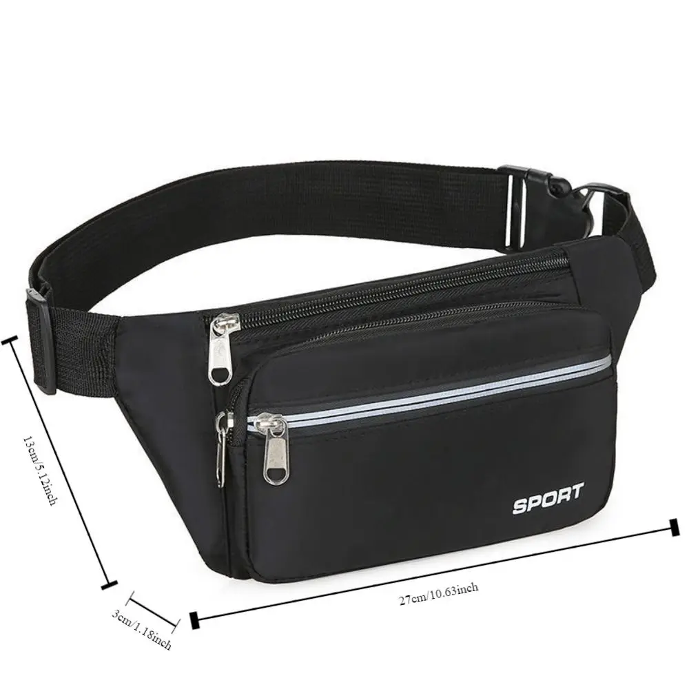 Marsupio da corsa di grande capacità tasche Multiple marsupio sportivo antispruzzo portafogli resistenti all'usura marsupio Mobile da uomo