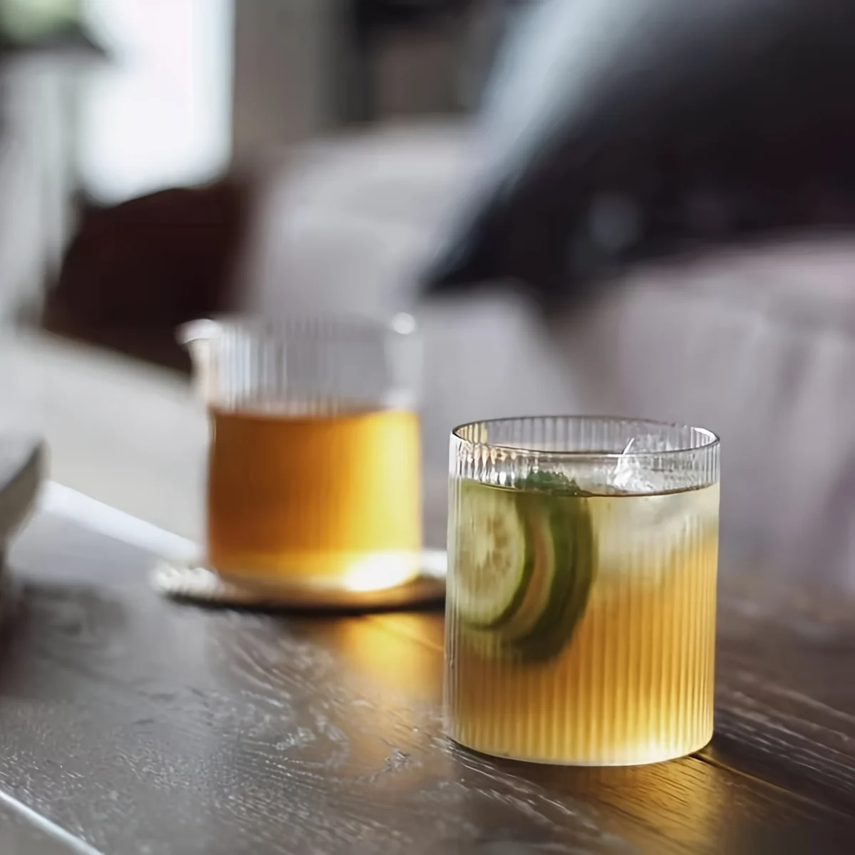 

Стеклянная чашка в вертикальную полоску, прозрачная пивная кружка для виски в стиле Ins для домашнего использования