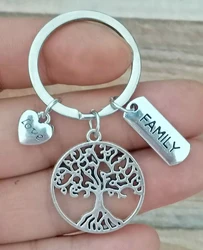 Árbol de la felicidad, árbol familiar, regalo de reunión familiar, llavero de aleación