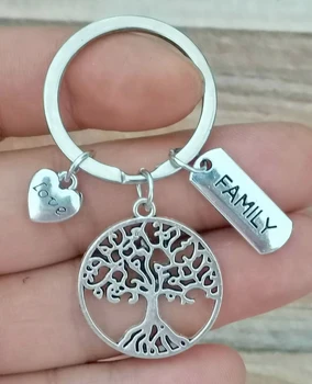 Regalo per la riunione di famiglia dell'albero genealogico dell'albero della felicità La nostra radice è un regalo portachiavi in lega per la famiglia