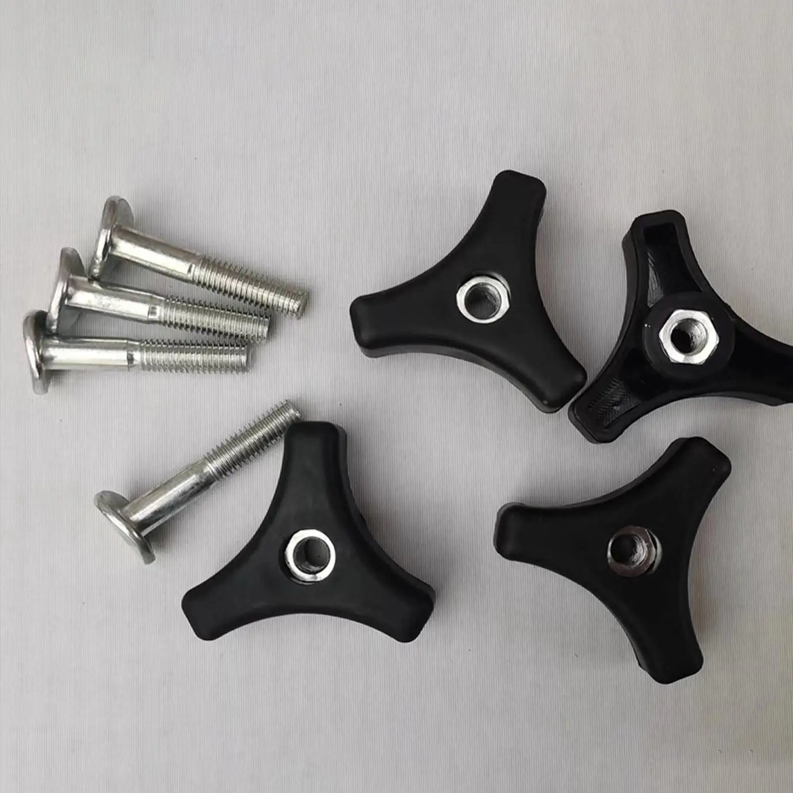 Lawn Mower,Handle Knobs Nut Bolt Lawnmower Wing Nut Screw Bolt Triangular Handle Fastening Screw Set
