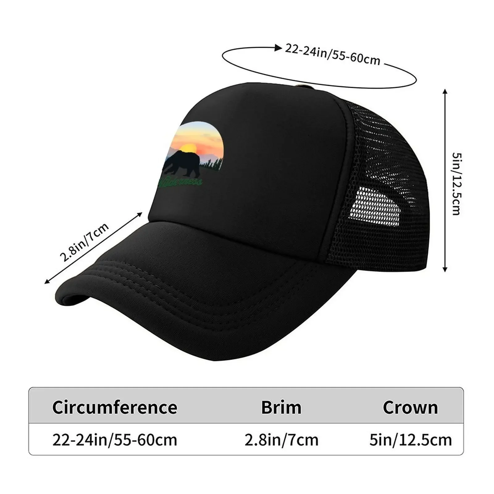 2026 Wilderness Bear in the Alaskan Sunset Baseball Cap Hat Man For The Sun Dropshipping luxury woman cap Beach Outing Men's Wom