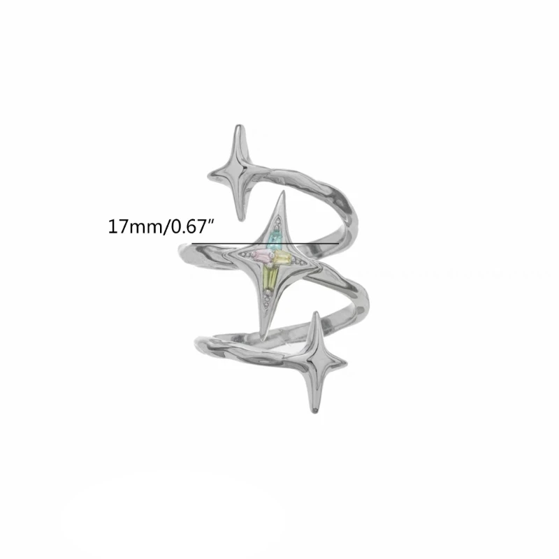 Irregular Open Finger Ring Simple Stackable Rings Fashion Promise Ring Punk Jewelry Gift for Women Girls Dropship