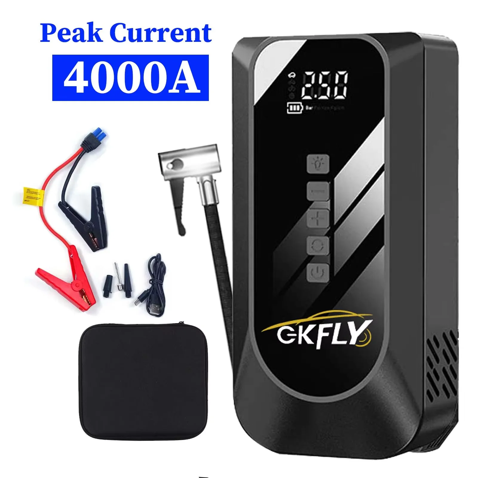 4000A Auto Jump Starter Power Bank Draagbare Auto Starter Apparaat Met 150PSI Luchtcompressor Bandenpomp Batterij Emergency Booster