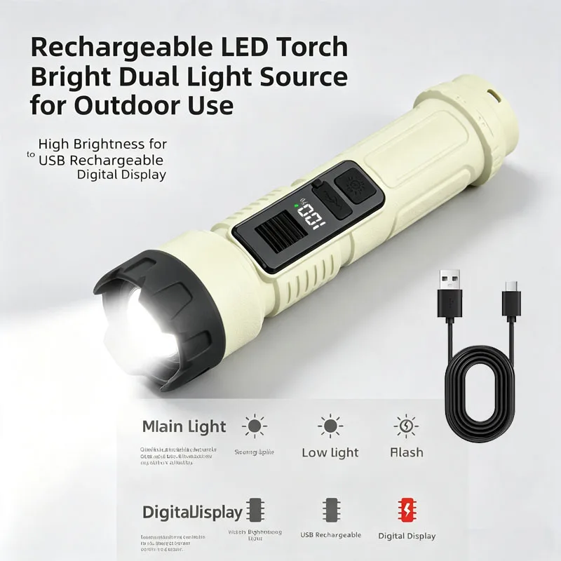 1-4PCS Super Bright LED Flashlight Zoomable with Wheel Focus Portable Handheld Light for Camping Hiking Emergency Outdoor Task