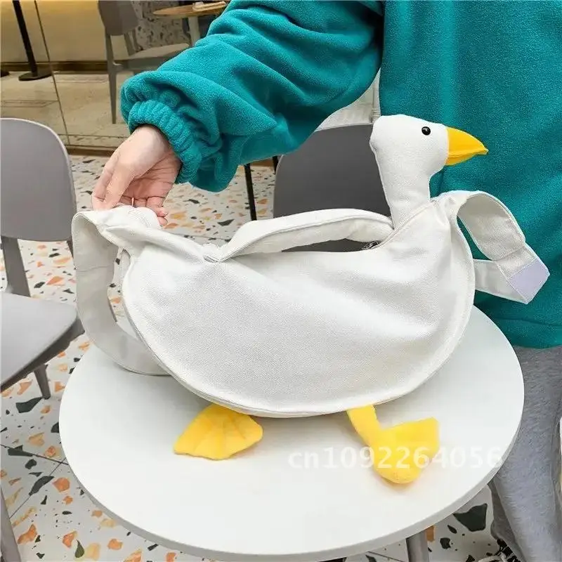 

Silly Goose Bag Girls Canvas Diagonal Casual Cute Duck Tote Fashion Packs Youth Bags Bag Version Shoulder Messenger Women