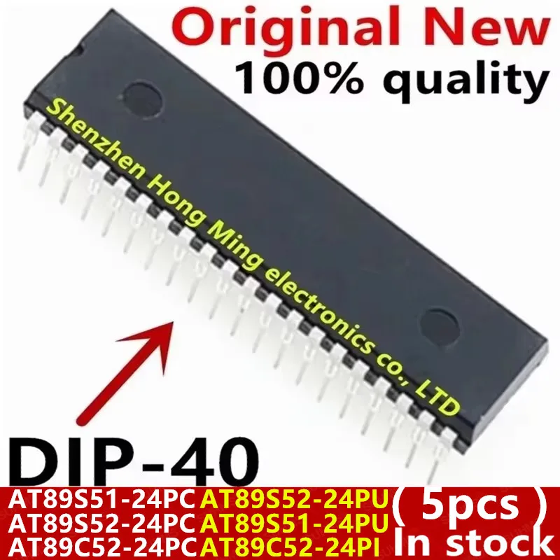 (5 ชิ้น) 100% ใหม่ AT89S52-24PU AT89S51-24PU AT89C52-24PI AT89S51-24PC AT89S52-24PC AT89C52-24PC DIP-40