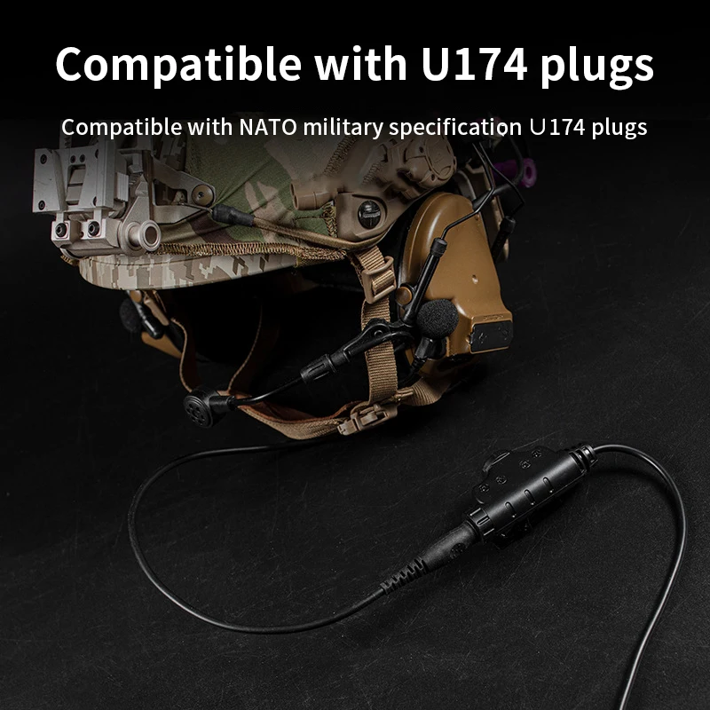 Radio Connection Cable Tactical U94 V2 PTT Tactical Earphones Adapt to Multiple Plugs and U17 Specification Plugs Outdoor