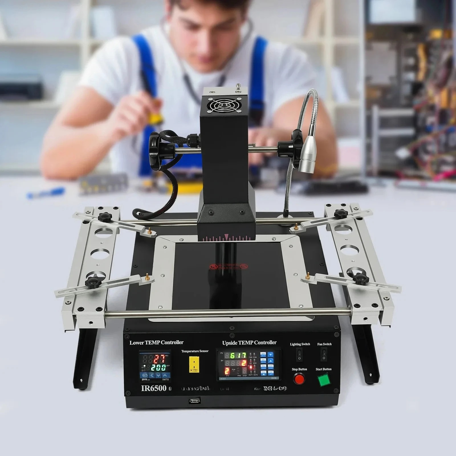 2026-IR6500 BGA Rework Station  Solder Welder System Closed-loop Temperature Control with USB Cable for Welding Repairing