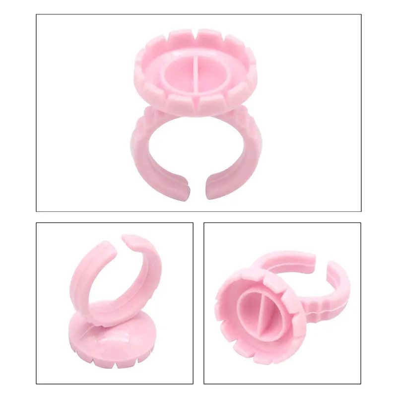 Soporte de pegamento en forma de corazón para extensiones de pestañas, herramientas de belleza desechables, 100 piezas, nuevo, venta al por mayor