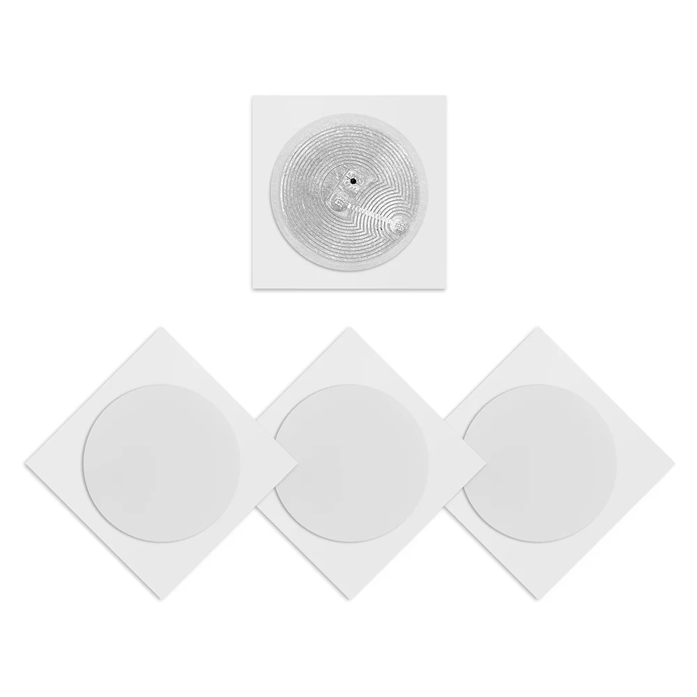 ホワイト Ntag 215 NFC 電話利用可能 RFID タグステッカー粘着ラベル NFC Ntag215 自己粘着タグ 13.56MHz ISO14443A ステッカー