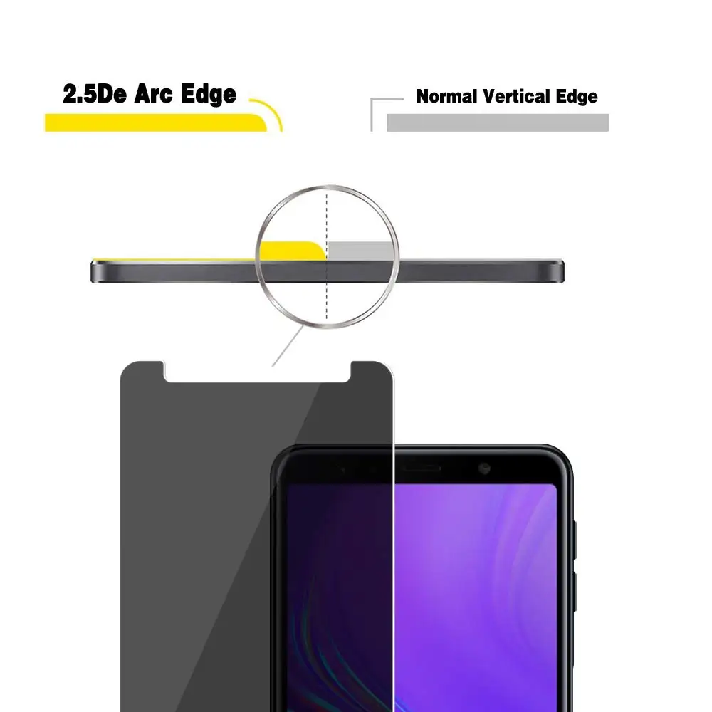 Anti-Peeping Tempered Glass For Samsung Galaxy A6 A7 A8 A9 J4 J6 2018 Privacy Screen Protector For SAMSUNG A6 A8 J4 J6 PLUS 2018