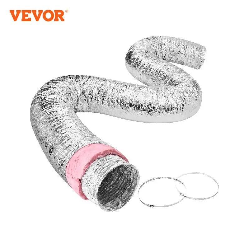 

VEVOR Dryer Vent Hose Insulated Flexible Duct Heavy-Duty Three Layer Protection for HVAC Heating Cooling Ventilation and Exhaust