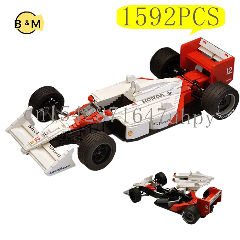 NEW 1592PCS mp4-4 formula one car model buiding kit block self-locking bricks toy birthday christmas gift