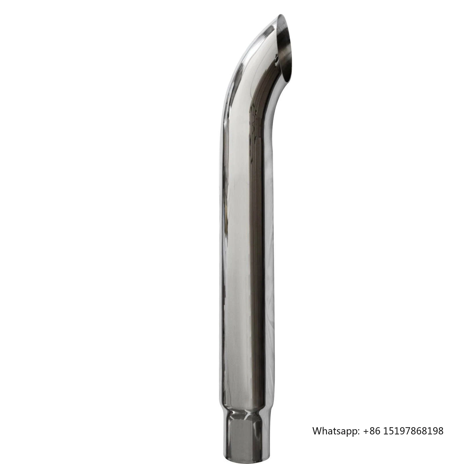 

SK660SBC P224690 6 Reduced to 5 Inch OD 60 Inch Long Chrome Curved Exhaust Stack Pipe