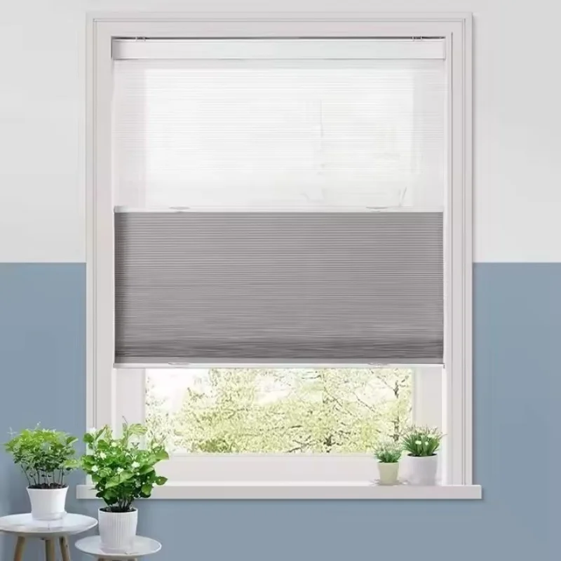 

Высококачественные простые в установке беспроводные сотовые шторы, дневные и ночные грязезащитные ручные сотовые жалюзи с пружинным управлением для окон