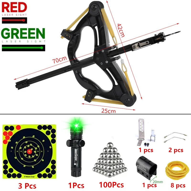 

60LBS Laser Aiming 40 Continuous Compound Bow 4-Strand Rubber Band Outdoor Hunting High Precision Shooting Hunting Accessories