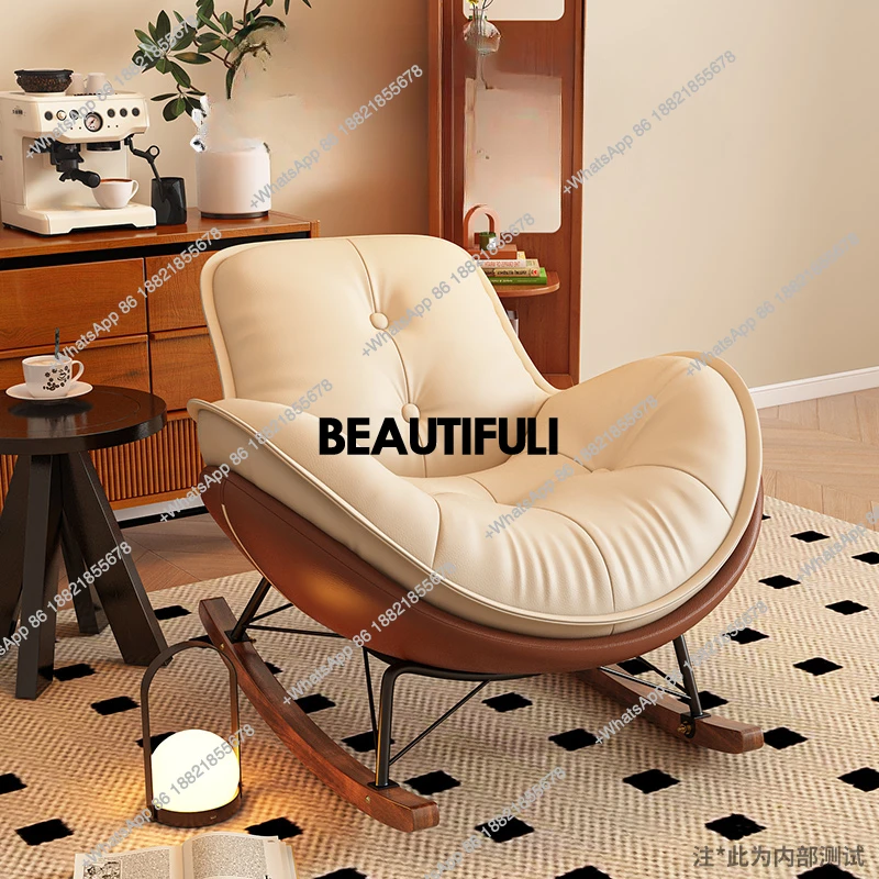 

Nordic Design Living Room Chairs Balcony Lazy Recliner Rocking Chairs Comfy Ergonomic Sedie Da Soggiorno Bedroom Furniture