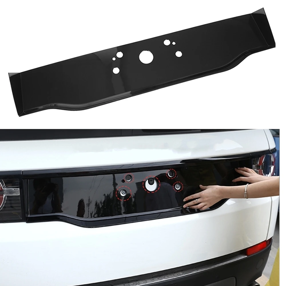 ディスカバリースポーツ2015-2024用リアナンバープレートカバー、トランクテールリフトゲートライセンスナンバーパネルベースモールディングホルダー