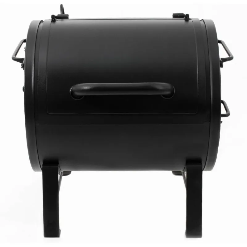 

Portable Charcoal Grill and Side Fire Box Attachment for Texas-Style Offset Smoking Methods with 250 Cooking Squar