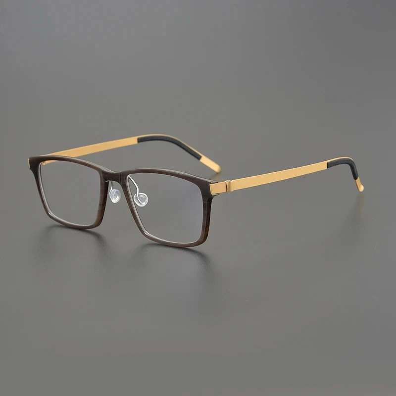 Buffalo Horn Titanium Eyeglasses Men Fashion Handmade Natural Optical Eyewear Women Reading Square Personality Glasses Frame