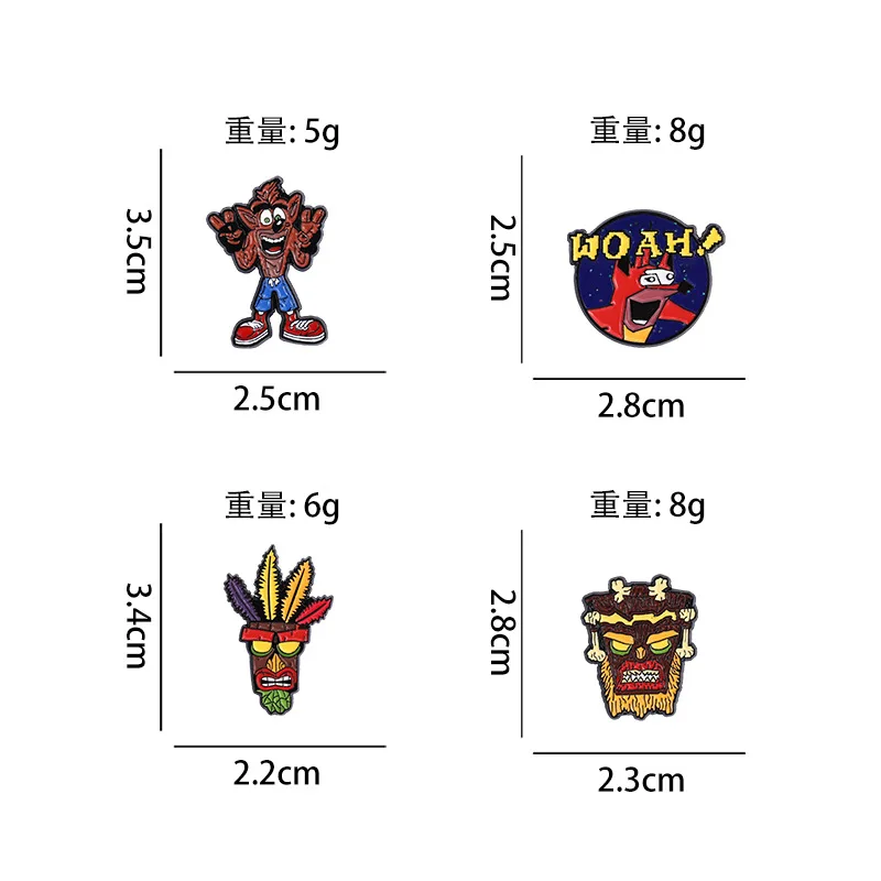 Character Brooch Cartoon Funny Original Savage Metal Badge Small Gift Wholesale Lapel Pins for Backpacks Decorative Brooches - view 6