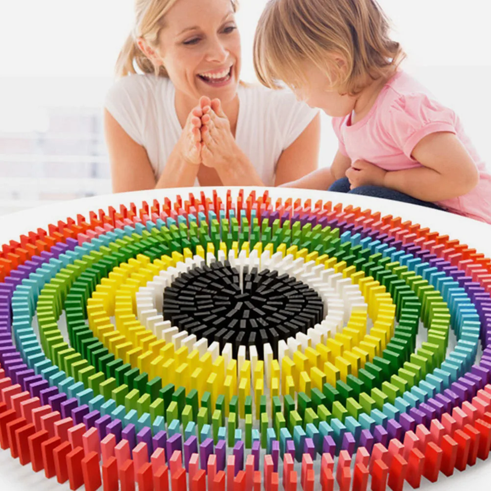 4 zestawy ciekawych domino, drewniane klocki domino dla dzieci i dorosłych, do zabawy wewnątrz i na zewnątrz, edukacyjne, rozwijające koordynację ręka-oko