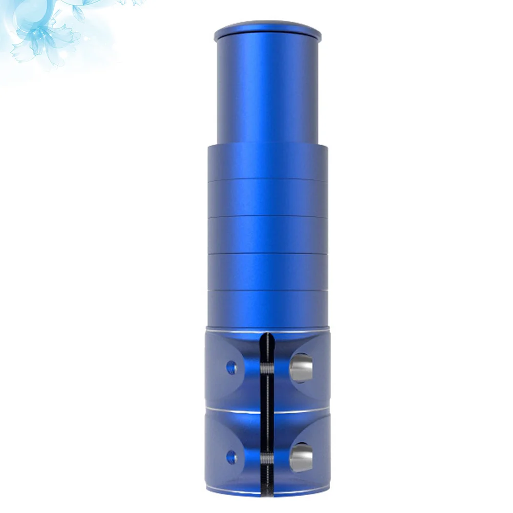 Adjustable Metal Handlebar Riser Durable Aluminium Alloy Bike Stem Extender for Safe Riding Blue Metal Handlebar Riser