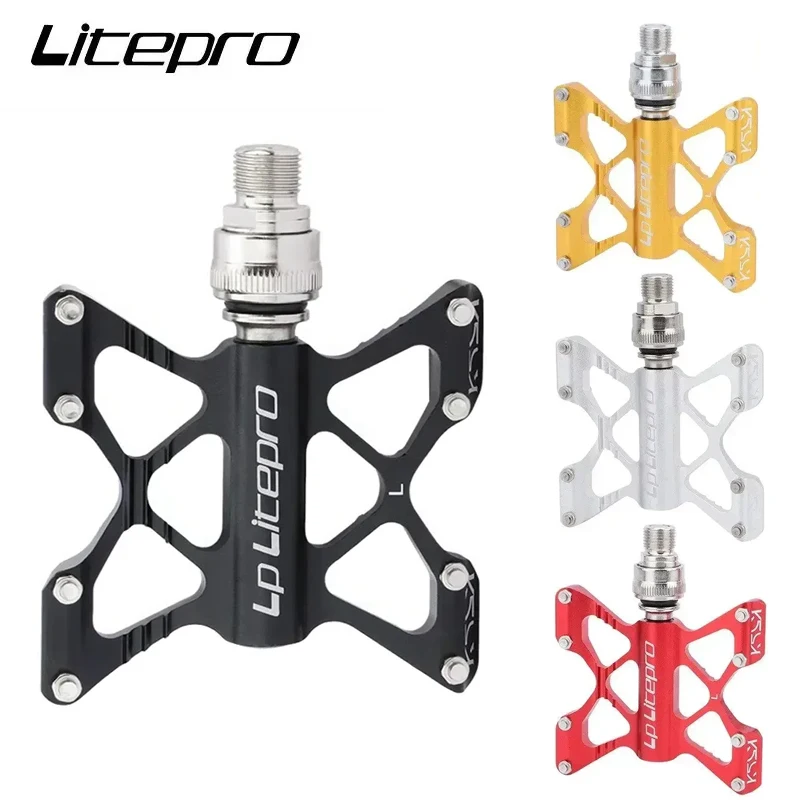 

Litepro K5 bicycle pedal aluminum alloy ultra light sealed bearing anti slip road bicycle quick detachable pedal bicycle parts