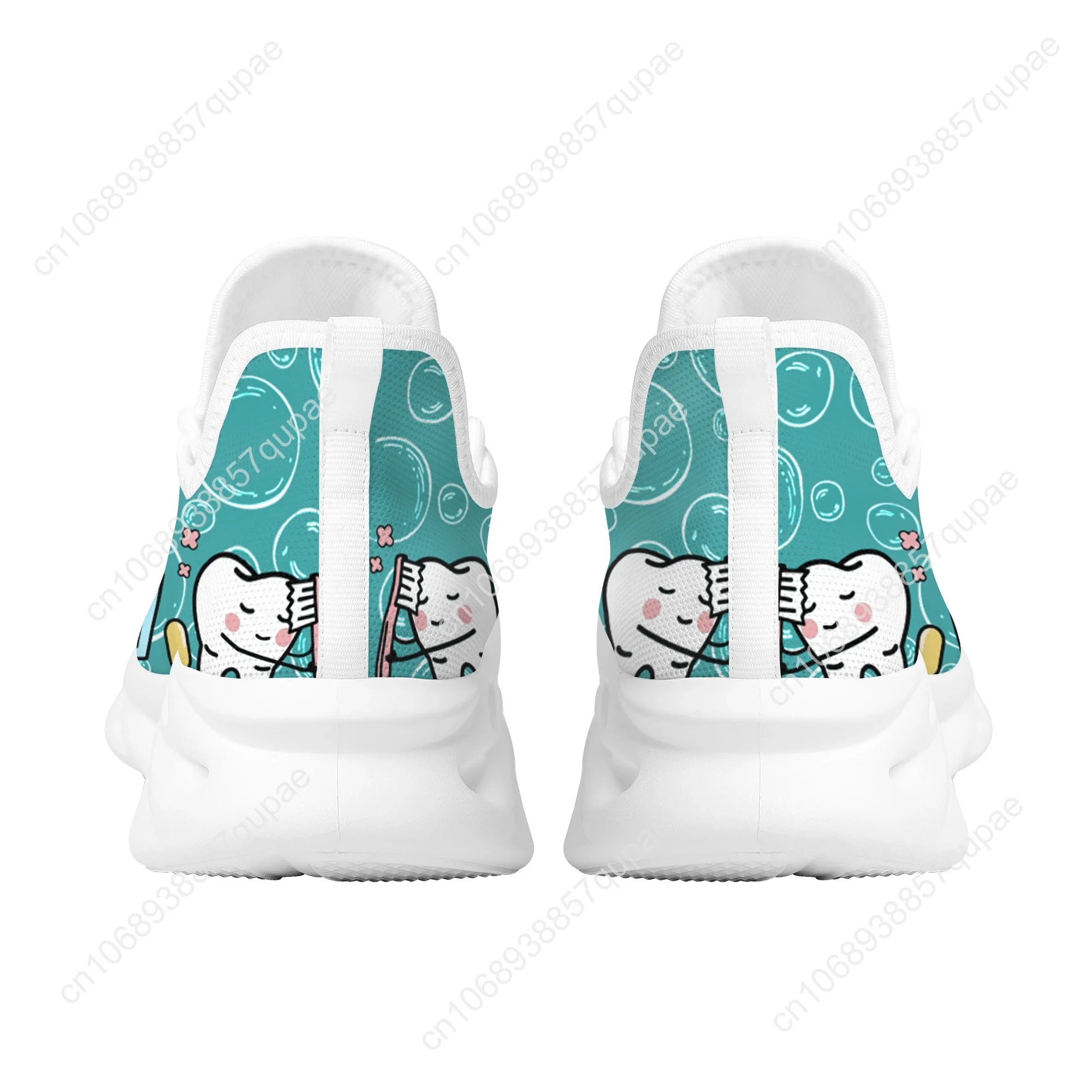 INSTANTARTS Casual Women's Dental Shoes Funny Teeth Dentist Design Flats Lace-up Sneakers Spring Breathable Beach Walking Shoe 4
