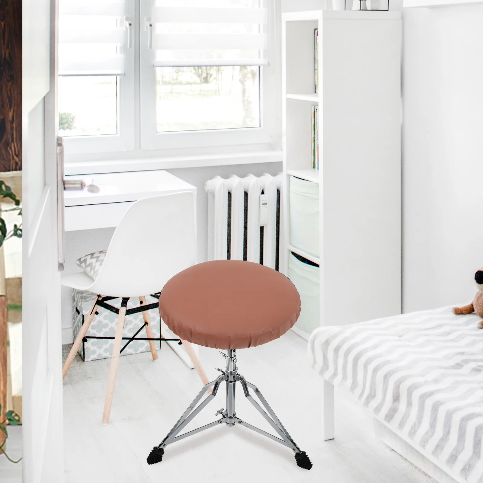 

Bar Stool Cover Round Stretch Seat Protector Washable Chair Slipcover For Dining Kitchen Bar Pub Garden Sofa Cover Home