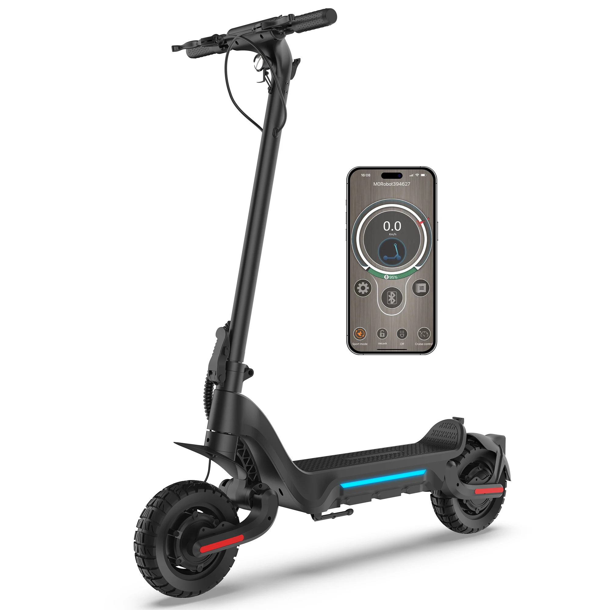 10'' Off Road Folding E-Scooter 800W Elektro-Roller 28Mph 48V Elektroscooter