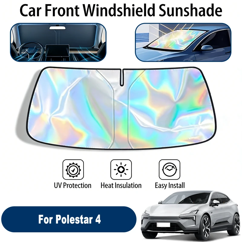 

Windshield Sun Shade For Polestar 4 Foldable UV Reflective Front Window Sun Protection Cover Accessories