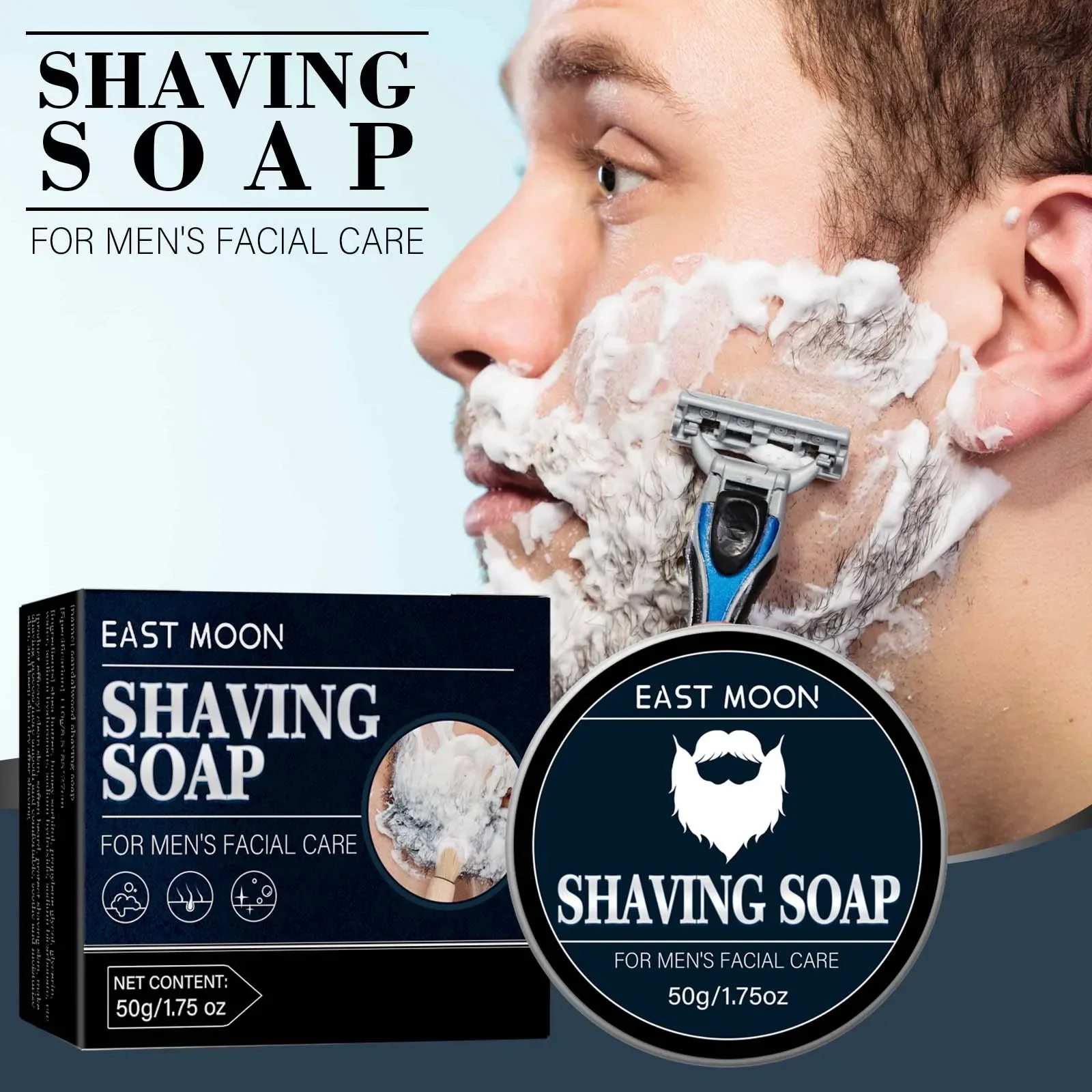 Men\'s Shave Men\'s Facial Foam Rich Smooth Gentle Shaving Soap