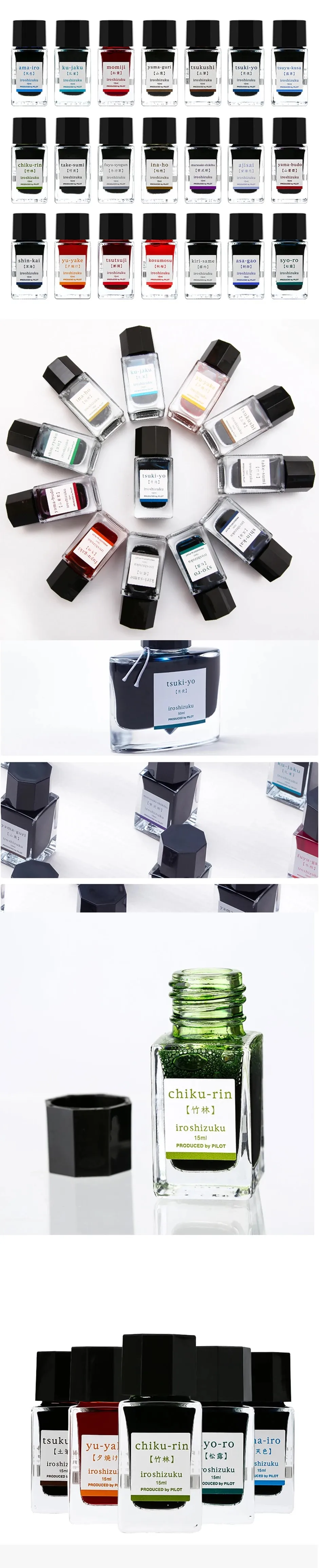 2025 Neue Farbe Original PILOT Iroshizuku Bokusui Tinte Malerei-Tinte Naturfarbene Tinte 15ML 24 Farben – Detail 3