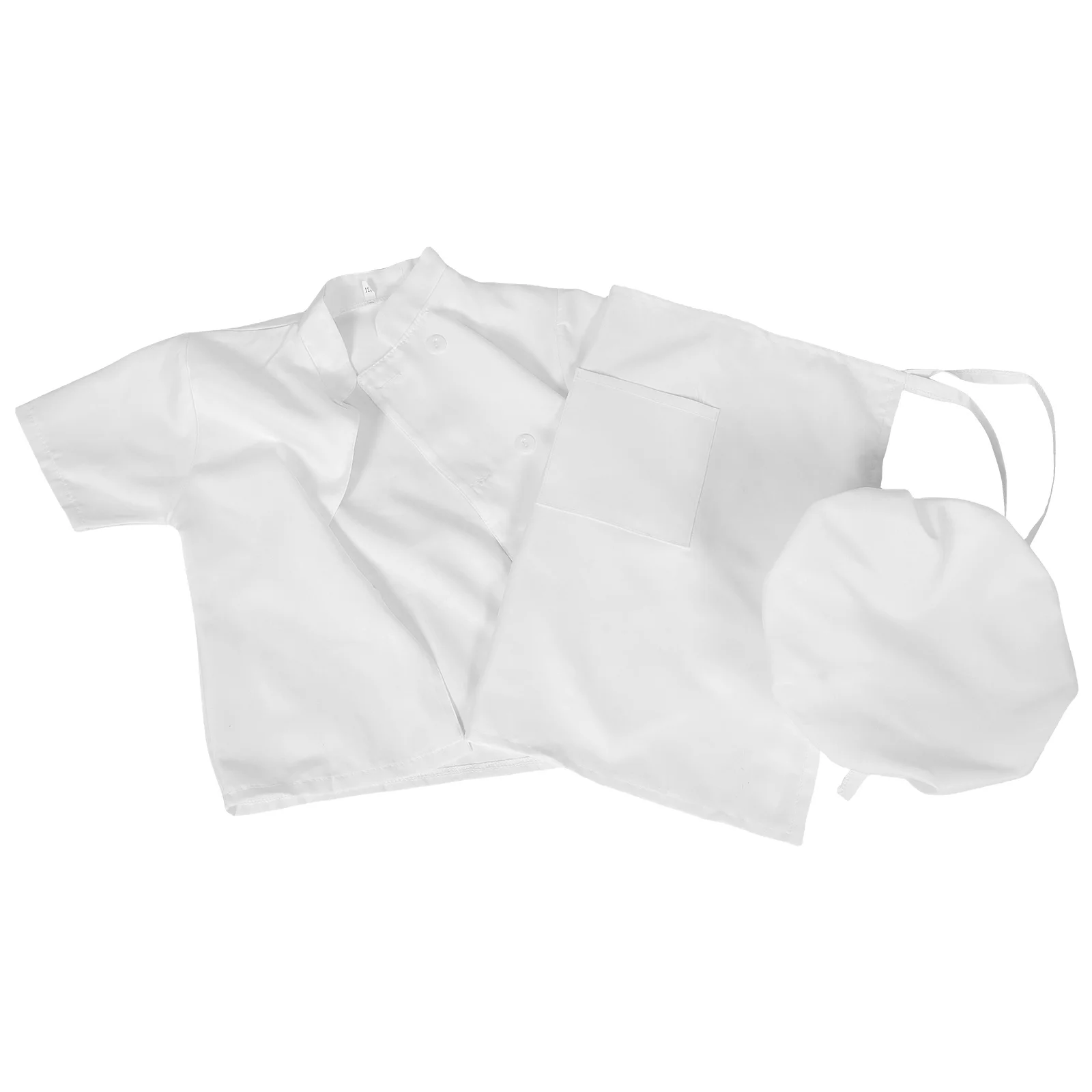 

1 Set Kids Chef Costume Children Baking Outfit Apron Hat Set For Toddler Baker Role Play Kitchen Party Festival Unisex Design