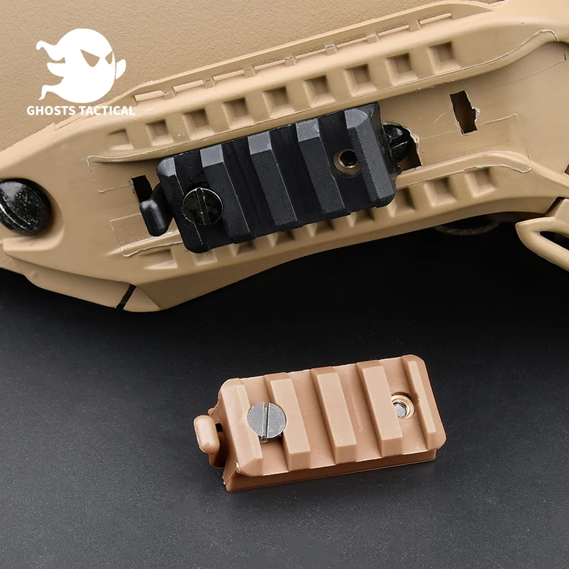 Tactical Fast Helmet Side Rail Adapter guida Picatinny accessori per binari da 20mm torcia elettrica arma Scout Light Base di montaggio in plastica