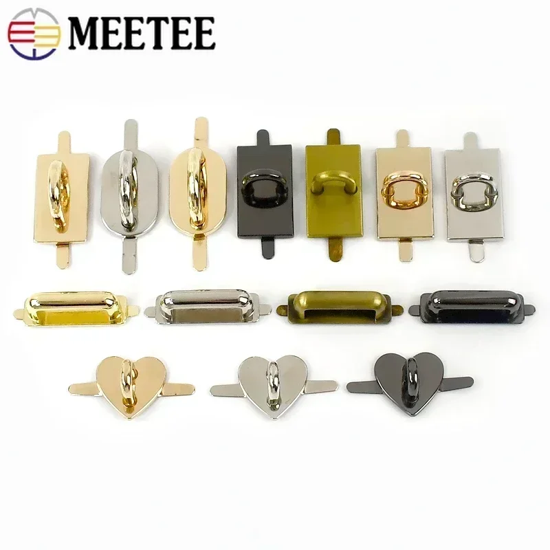 Meetee 2/4/10 pz metallo D anello fibbie borsa arco ponte connettore chiusura borsa borsa gancio Clip laterale gancio accessori per cucire fai da te