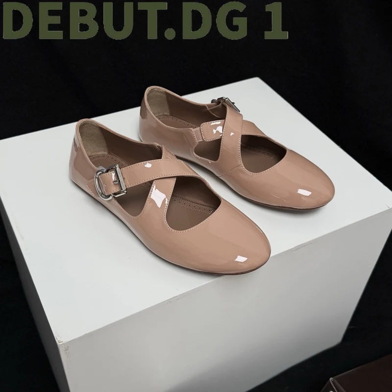 Elegant Cross Strap Ballet Flats with Hand-Set Crystals, Modern Vintage Style, Versatile for Women