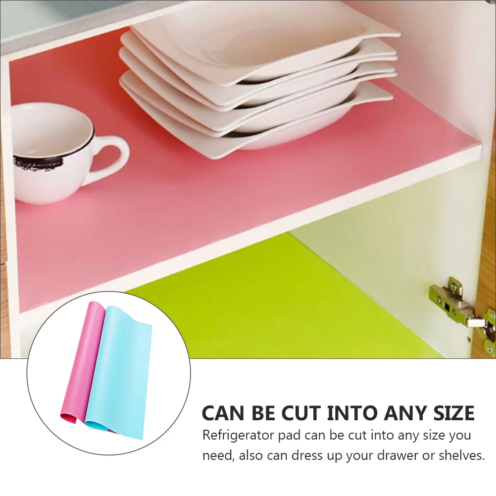 

2pcs Refrigerator Pad Waterproof Drawer Mat Shelf Liner Cabinet Mat Fridge Mats For Kitchen Home Dustproof Oilproof Easy Clean