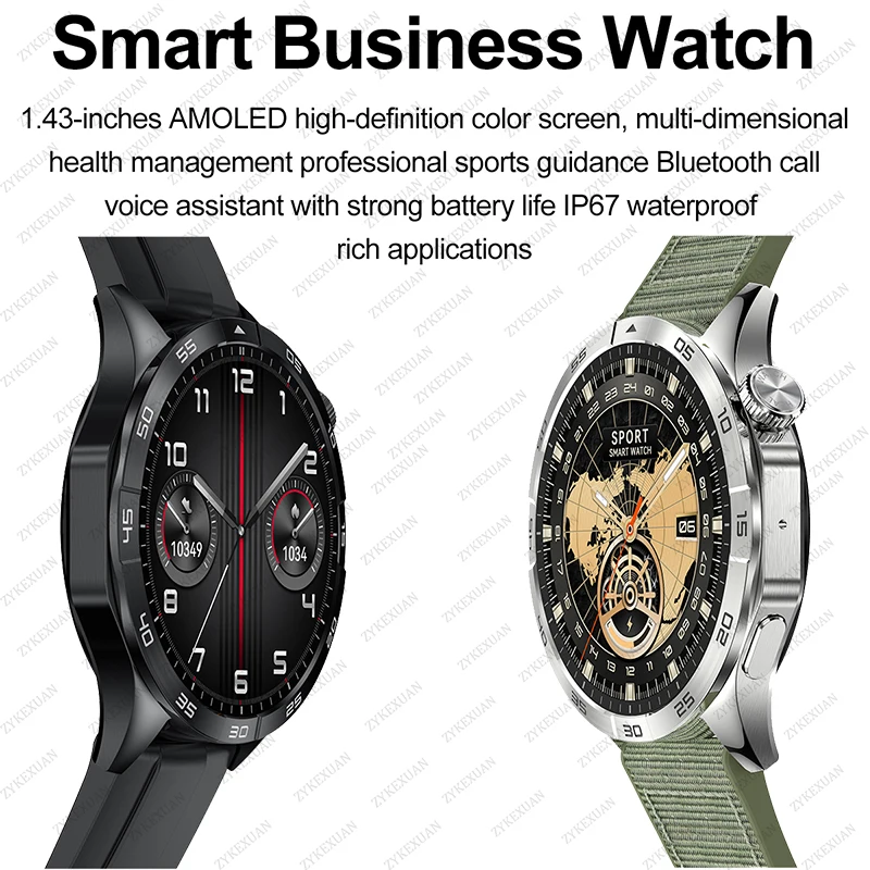 For HUAWEI Xiaomi WATCH 4 Smart Watch Men AMOLED 1.43 Inch 466*466 HD Screen Always Display Bluetooth Call Waterproof Smartwatch