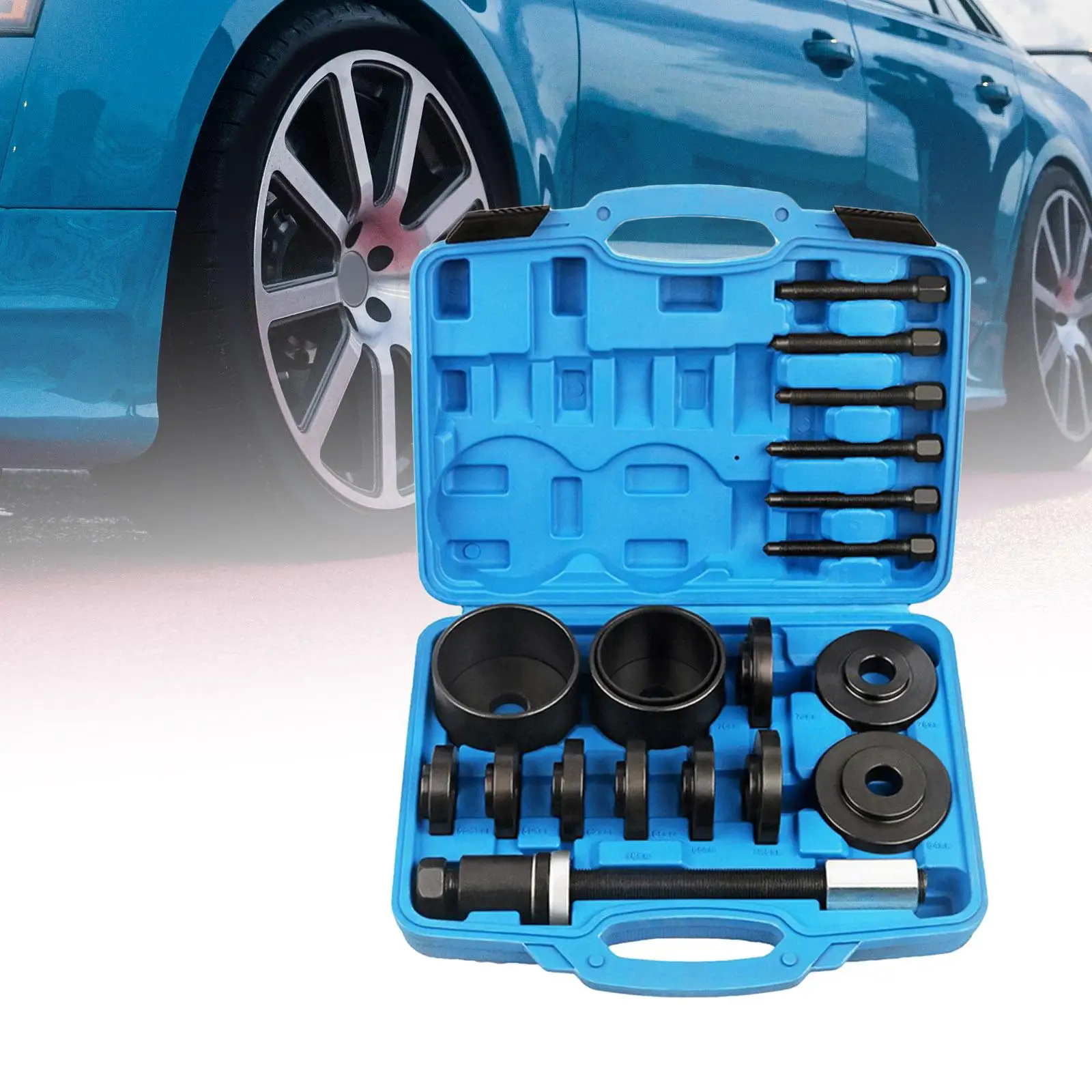 19 Pieces Front Wheel Hub Drive Bearing Removal Bearing Install Master Set Cars Van High Carbon Steel Multifunctional Remover