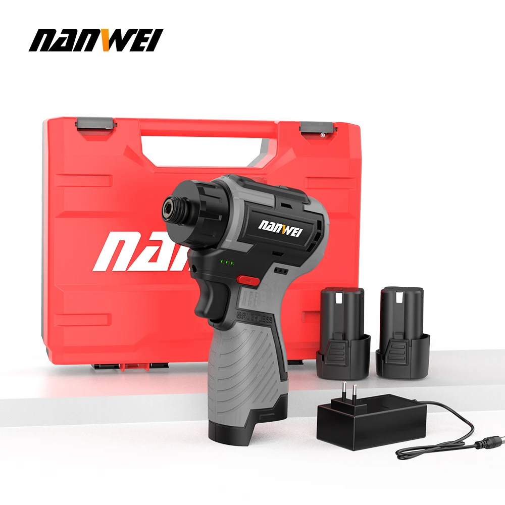 NANWEI  brushless lithium-ion screwdriver home electric screwdriver electric drill rechargeable screwdriver