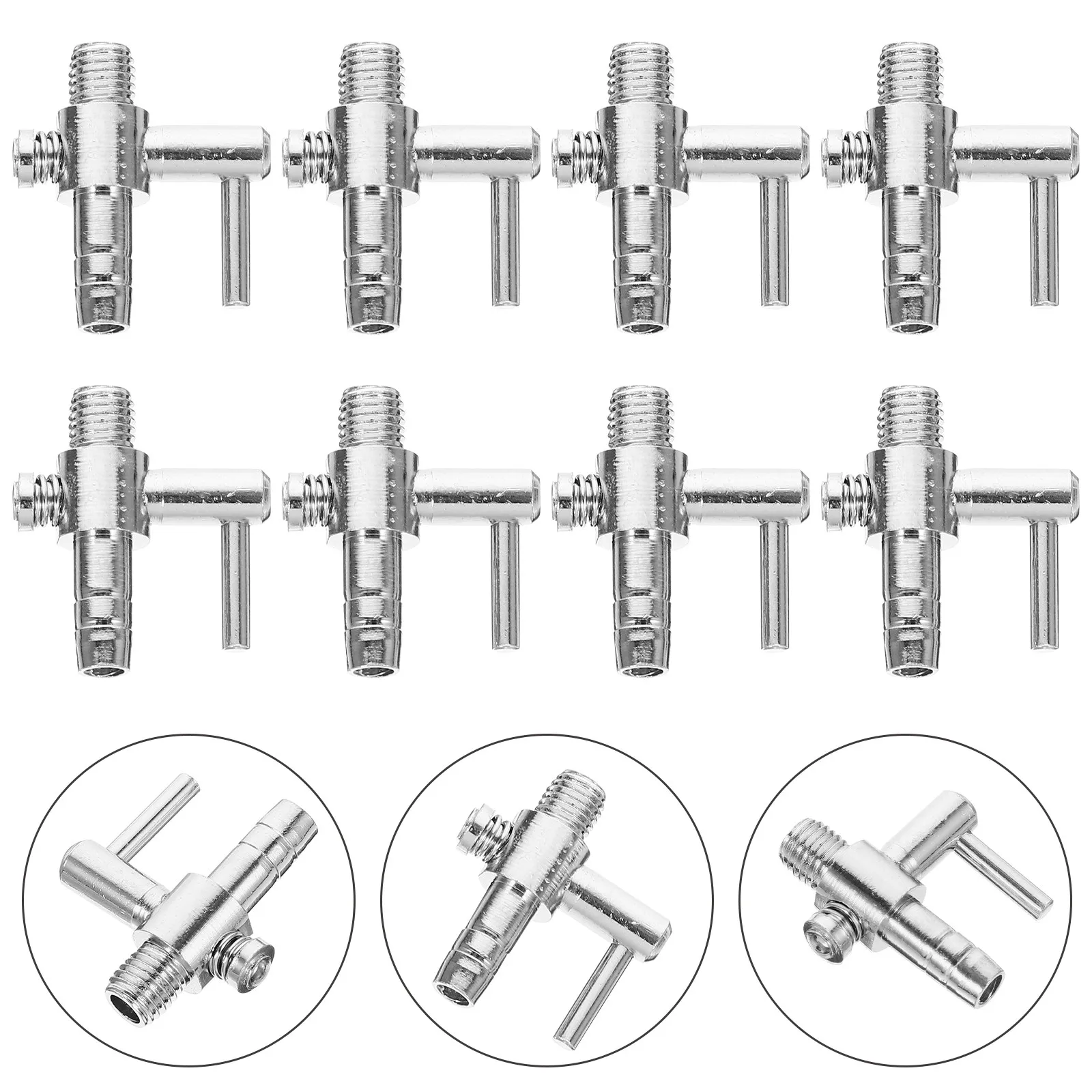 

30Pcs Fish Tank Oxygen Pump Stainless Steel Air Pump Flow Control Lever Aquarium Splitter Tube Distributor Accessories