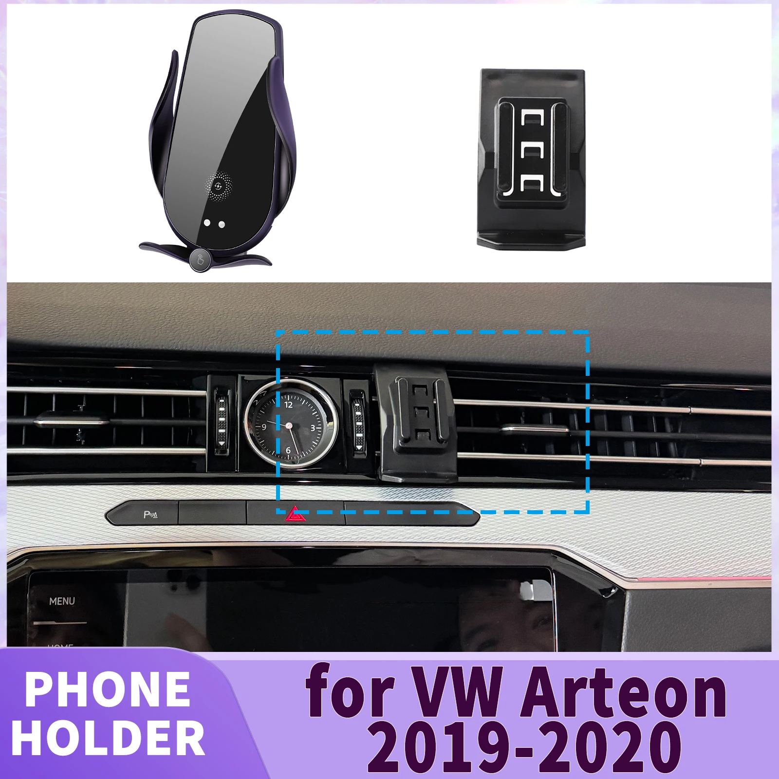 

fit for VW Arteon 2019 2020 Screen Base Phone Holder Mount ​​ Secure Clip Car​​ accessoires