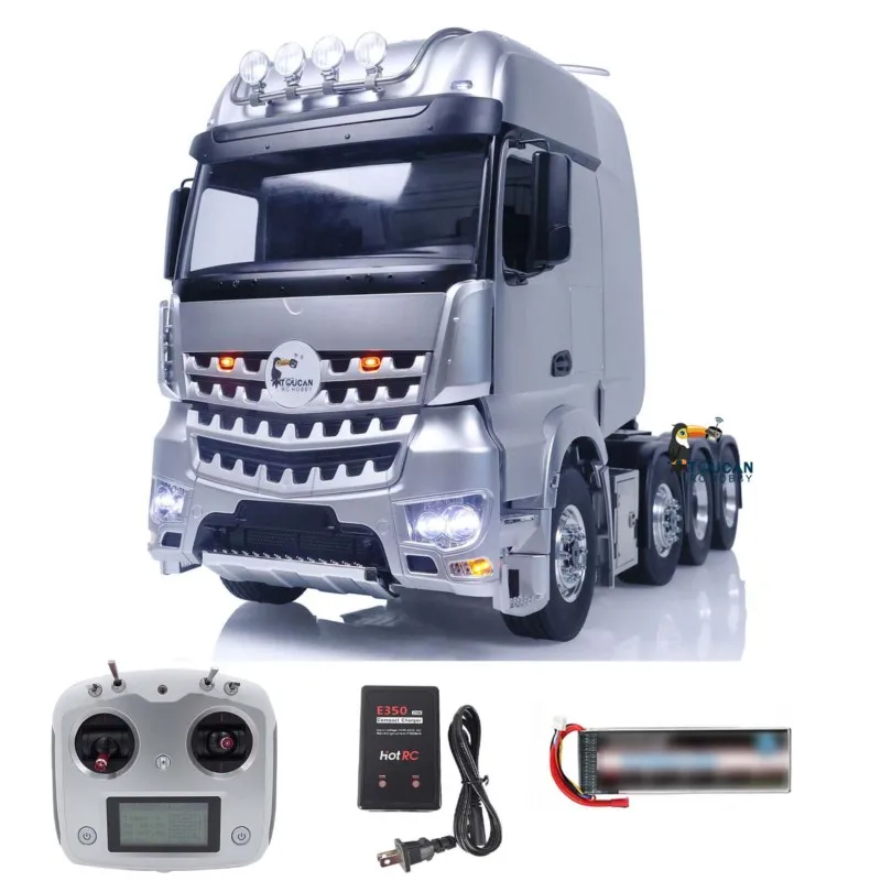 Toy 8X8 Remote Control Tractor Trucks 1:/14 RTR RC Cars Lesu Metal Chassis Equipment Rack Toucan DIY Painted Assembled Vehicle