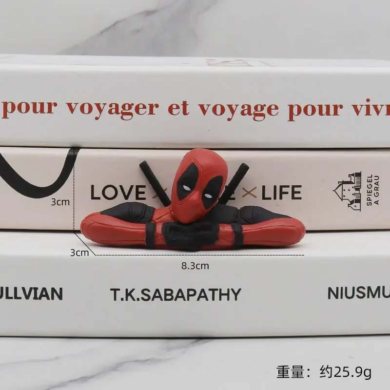 6種類のデスクデコレーション デッドプール 車 自宅 オフィス マーベル 8cm X-MAN 面白い かわいい フィギュア モデル おもちゃ